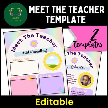 Preview of Totally 90's Meet the Teacher Template