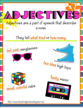 Totally Awesome Adjectives- Classroom or Hallway Hunt 3rd Grade CCSS L.1.a