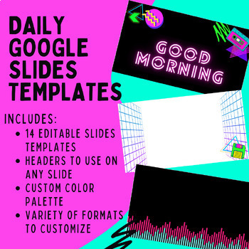 Preview of Totally Tubular 80s and 90s Google Slides Templates