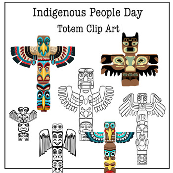 Preview of Totem Pole Clip Art | Indigenous Peoples Day