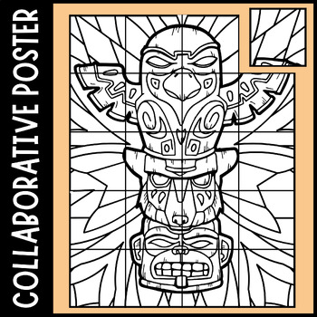 Totem Pole Collaborative Poster | Native American Heritage Month Activities