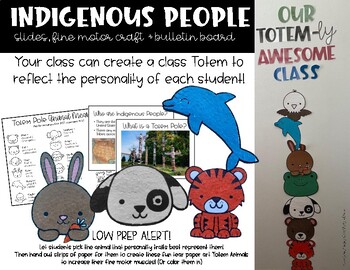 Preview of Totem Pole Indigenous People Slides, Craft & Bulletin Board