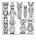 Totem Pole Printables _ Print / Color / Cut / Paste