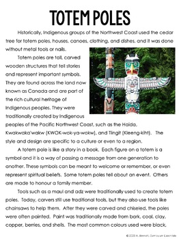 Totem Poles Informational Article and Activity by Fun in Fourth | TpT