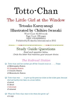 Preview of Totto-Chan: The Little Girl at the Window by Tetsuko Kuroyanagi; Quiz w/Ans Key