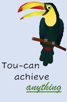 Preview of Tou-can achieve anything praise card