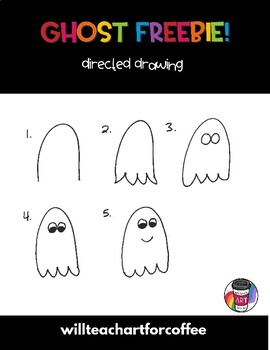 How to Draw a Simple Ghost by Art with Mrs Mires | TpT