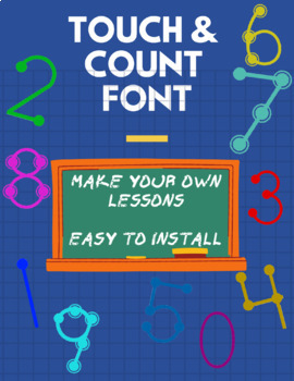 Preview of Touch & Count Font w/ Touch Dots