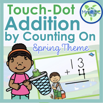 Preview of Touch Dot Addition by Counting On (Add within 20) Spring Digital Boom Cards™