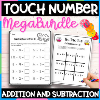 Preview of Touch Dot Addition and Subtraction Math Bundle