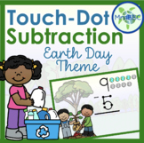 Touch Dot Subtraction with Scaffolds (Earth Day Theme) Dig