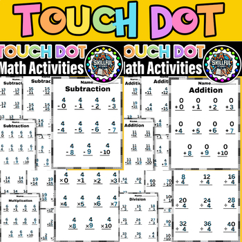 Preview of Touch Dots Multiplication , Division ,Addition & Subtraction Math Worksheets