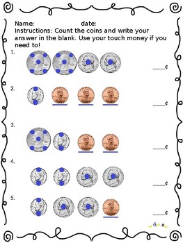 Preview of Touch Money Coin Counting