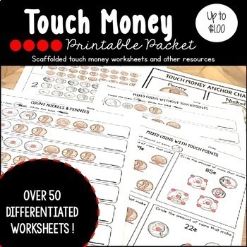 touch money worksheets teaching resources teachers pay teachers