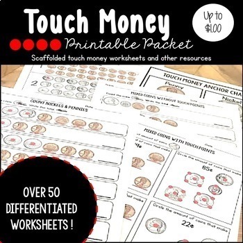 Preview of Touch + Count Money Packet