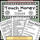 Touch Money Worksheets: DIMES ONLY