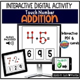 Touch Number Addition Digital Task Cards | Math Boom Cards