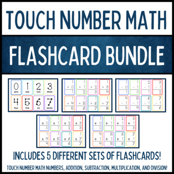 Preview of Touch Number Math Flashcard Bundle