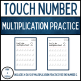 Touch Number Math Multiplication Practice - Number 2