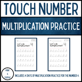 Touch Number Math Multiplication Practice - Number 4