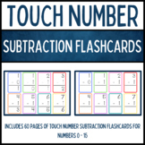 Touch Number Math Subtraction Flashcards: Numbers 0 - 15