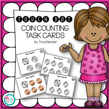 Preview of Life Skills - Touch Dot Coin Counting Task Cards