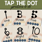 Touch Number Math Posters (modern, neutral, boho) 0 - 10
