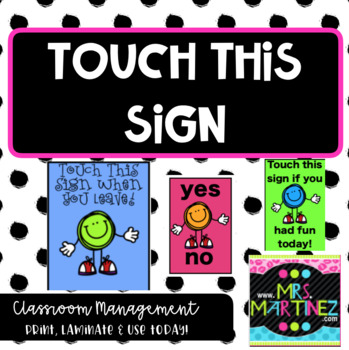 Touch This Sign by Moving Everyday Physical Education | TPT