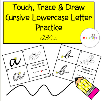 Preview of Touch Trace Draw Lowercase Cursive Letter Practice
