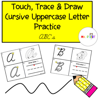 Preview of Touch, Trace, and Draw Cursive Uppercase Letter Practice
