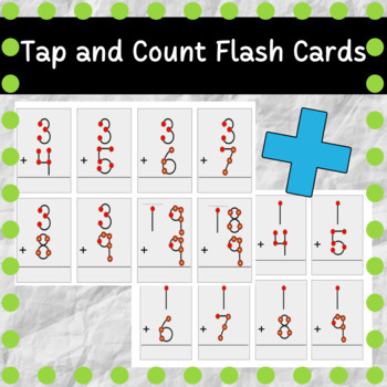 Preview of Tap and Count Addition Flash Cards