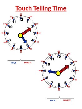 Preview of Touch and Say Telling Time for Autism