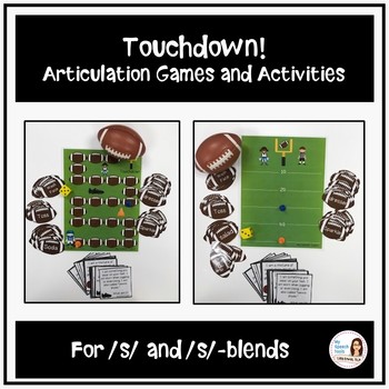 Preview of Football Theme Speech Therapy Games and Activities for /s/ and /s/-blends