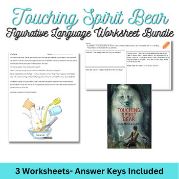 Preview of Touching Spirit Bear: Figurative Language Activities- Metaphors, symbolism