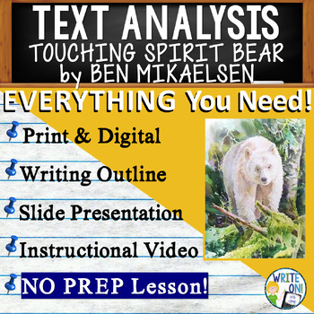Preview of Touching Spirit Bear - Text Based Evidence - Text Analysis Essay Writing