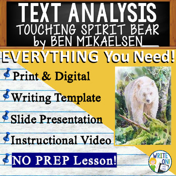 Preview of Touching Spirit Bear - Text Based Evidence - Text Analysis Essay Writing