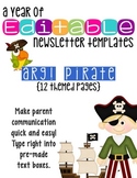 Editable Newsletter Templates (12 included): Tough Pirate Theme