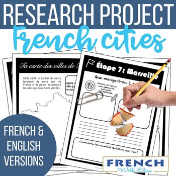 Preview of French Culture,  French Cities Research Project Activity - Les Villes Françaises