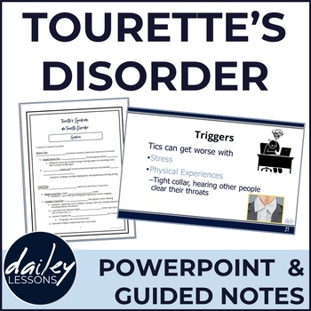 Preview of Psychological Disorders - Tourette Disorder PowerPoint with Guided Notes