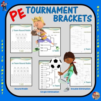 Preview of PE Tournament Brackets - Round Robin, Single and Double Elimination