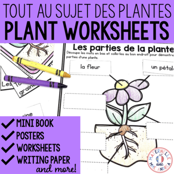 Preview of Les plantes (FRENCH Science Worksheets and Activities - Plants) - Primary Grades