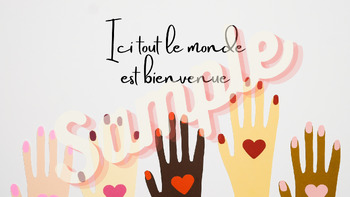 Preview of Tout le monde est bienvenue - classroom French poster