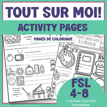 C'est Moi French Worksheets for All About Me! by Inquiring Intermediates