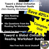 Toward a Global Civilization Unit Reading Worksheet Bundle