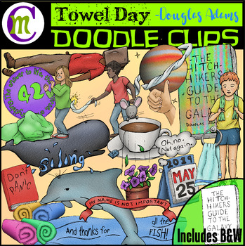 Preview of Towel Day Clipart