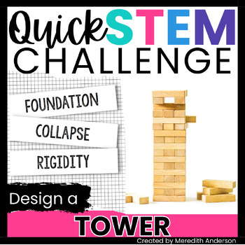 Preview of Tower STEM Challenge - Quick STEM Activity Team Building Sub Plans