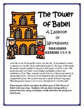Preview of Tower of Babel - A Lapbook or Worksheets