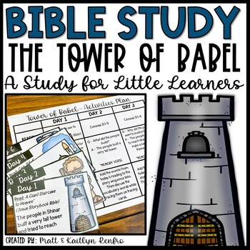 Preview of Tower of Babel Bible Lessons Kids Homeschool Curriculum | Sunday School