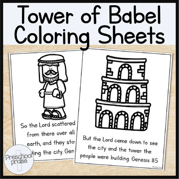 Tower of Babel Coloring Pages - Christian Preschool Ministry Curriculum