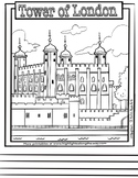 Tower of London Printable activity sheet coloring page